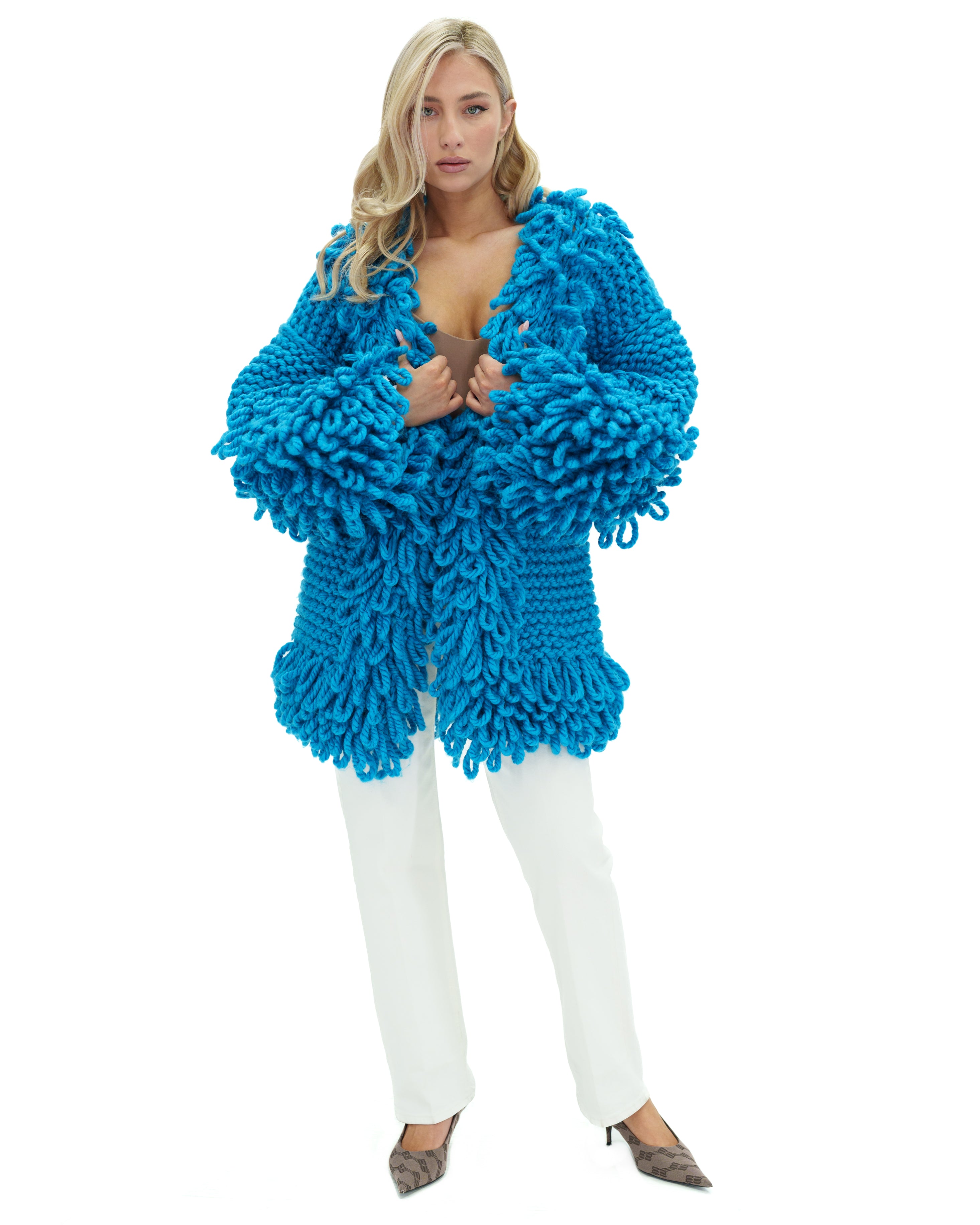Cyan Blue Cardigan
