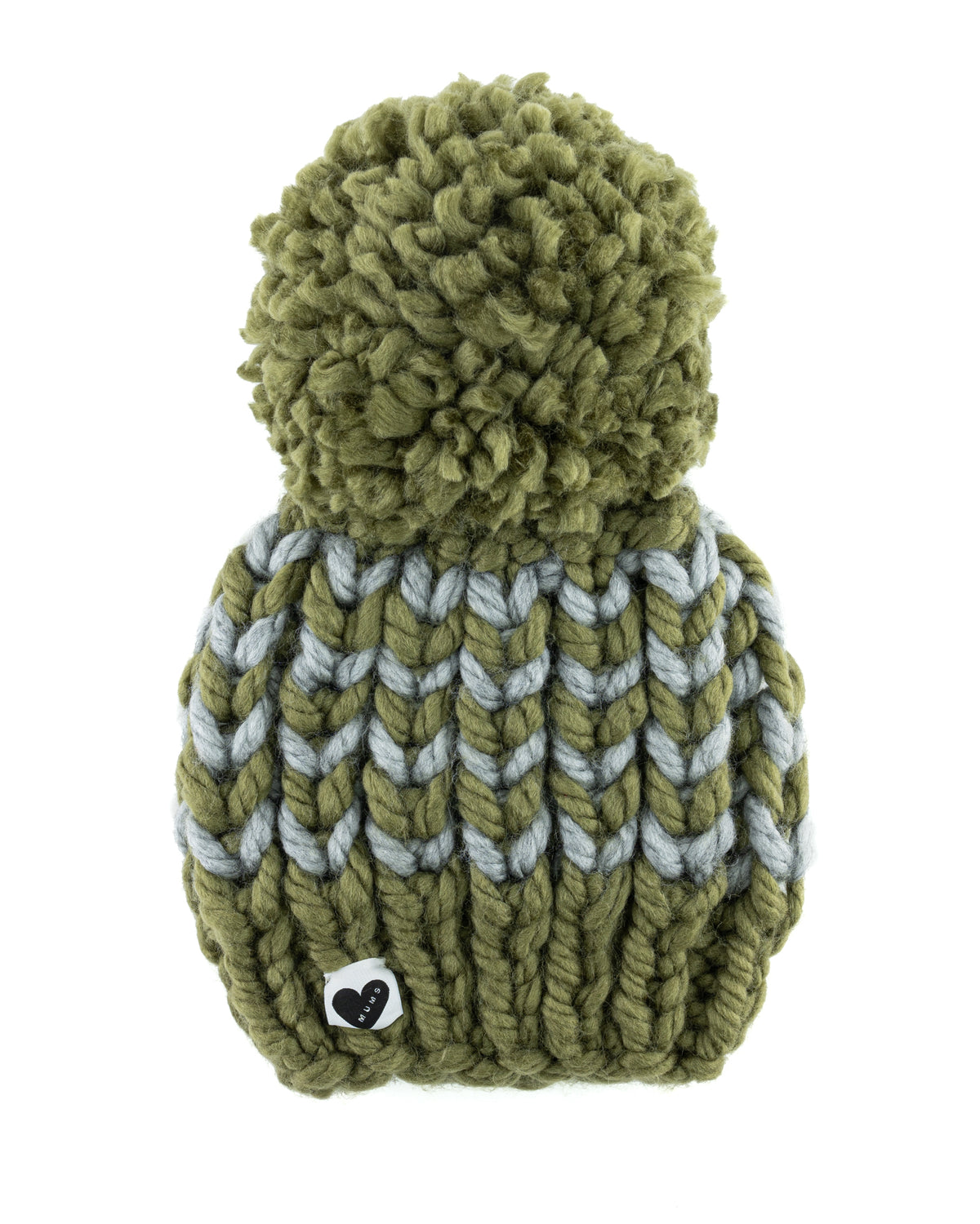 Women’s Handmade Green Chunky Knit Beanie | NWT Handmade Chunky Knit Beanie: Forest Green Wool Blend With  main image 3