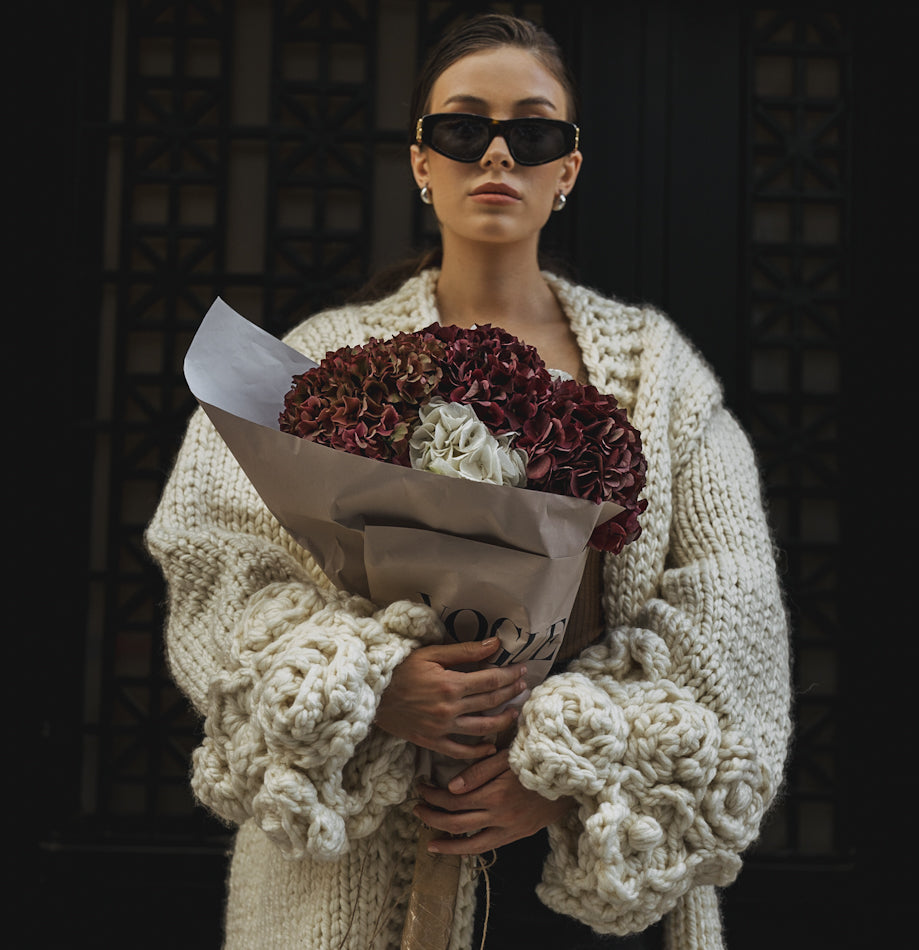 Floral Sleeves Cardigan 