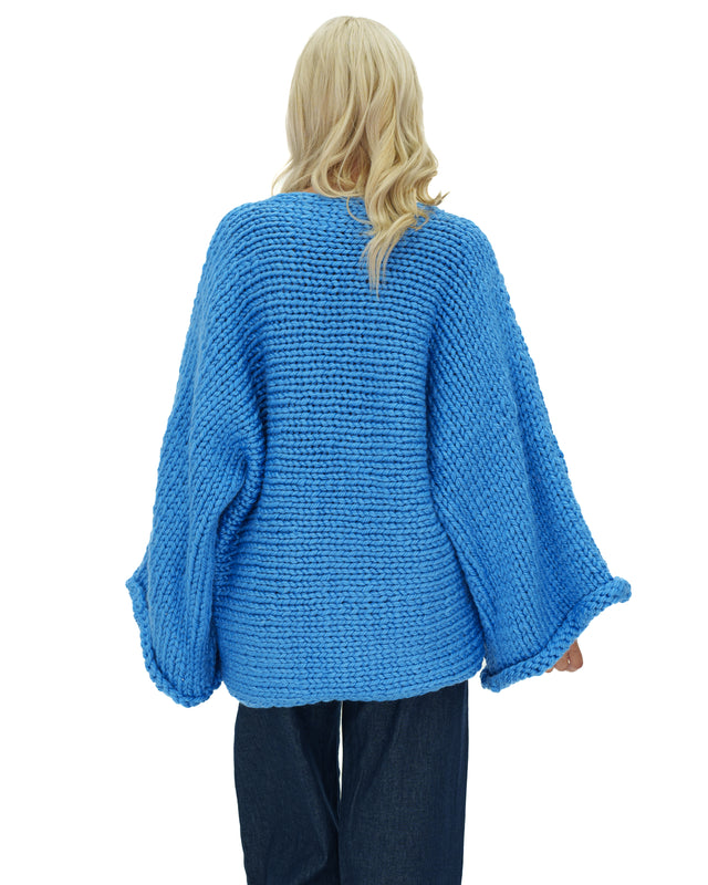 Chunk Knit Bow Tie Strap Reversible Sweater
