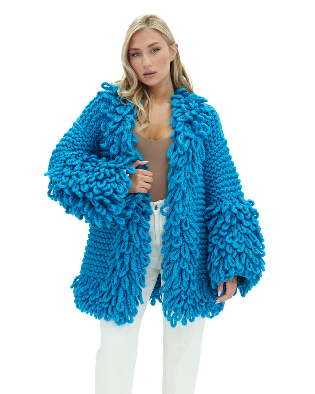 Cyan Blue Cardigan