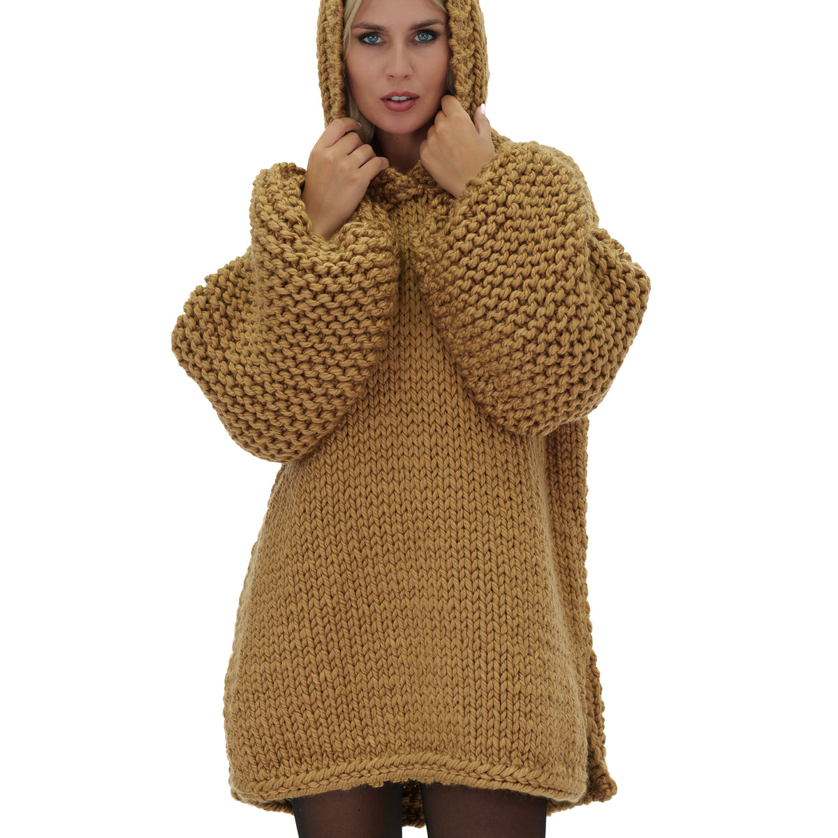 Hooded Sweater Dress Hooded Sweater Dress