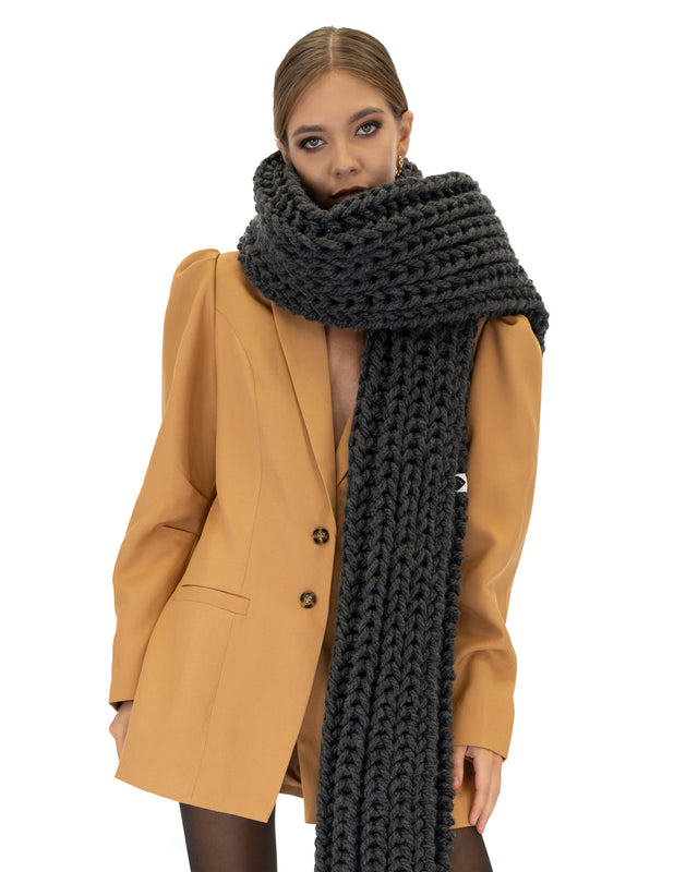 Ribbed Chunky Scarf – Mumshandmade