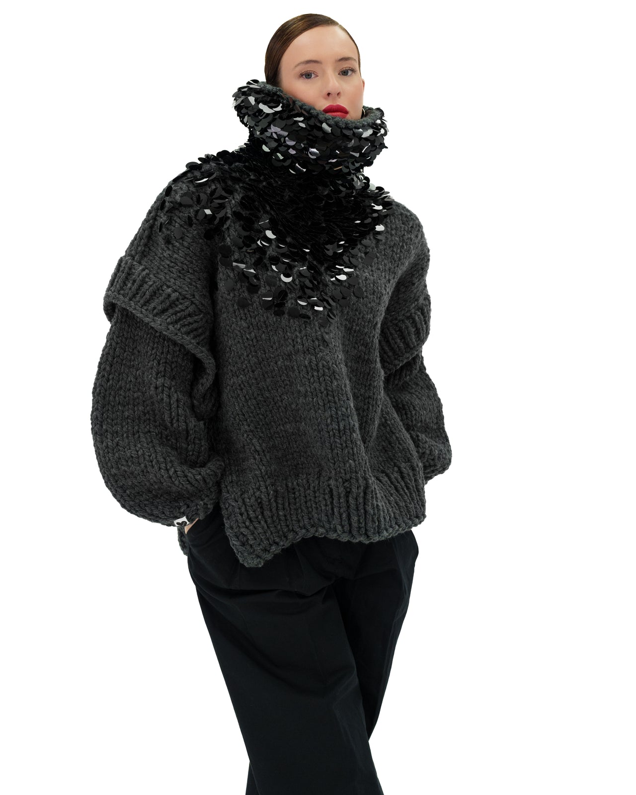 Sequins wool Sweater