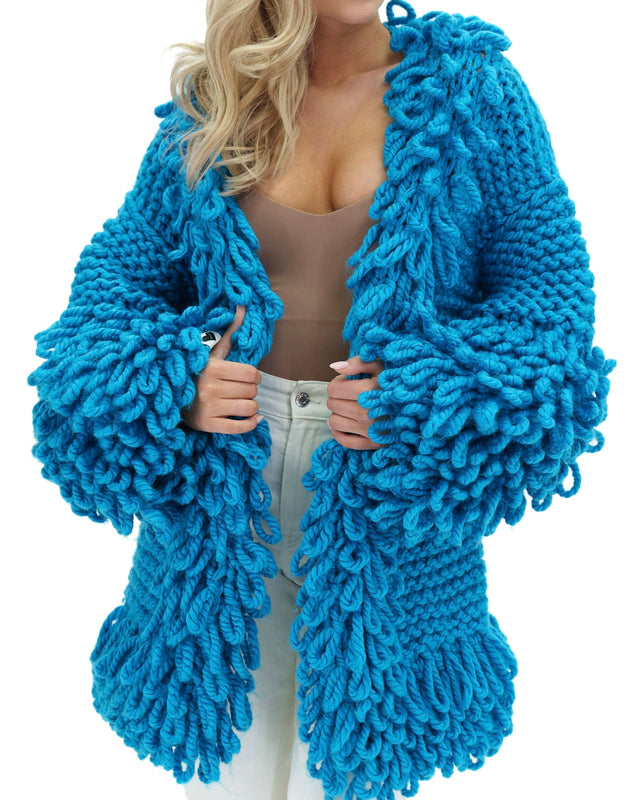 Cyan Blue Cardigan