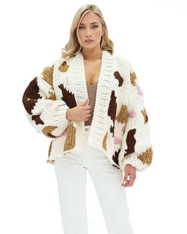Cow Chunky Cardigan