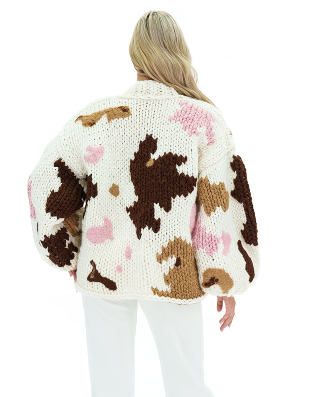 Cow Chunky Cardigan